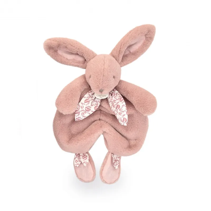 Lapin DOUDOU - Doudou lapin Rose poudré - 29 cm