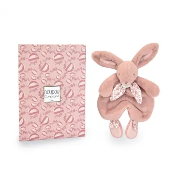 Lapin DOUDOU - Doudou lapin Rose poudré - 29 cm