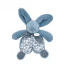 DOUDOU lapin bleu - Doudou plat - 18 cm