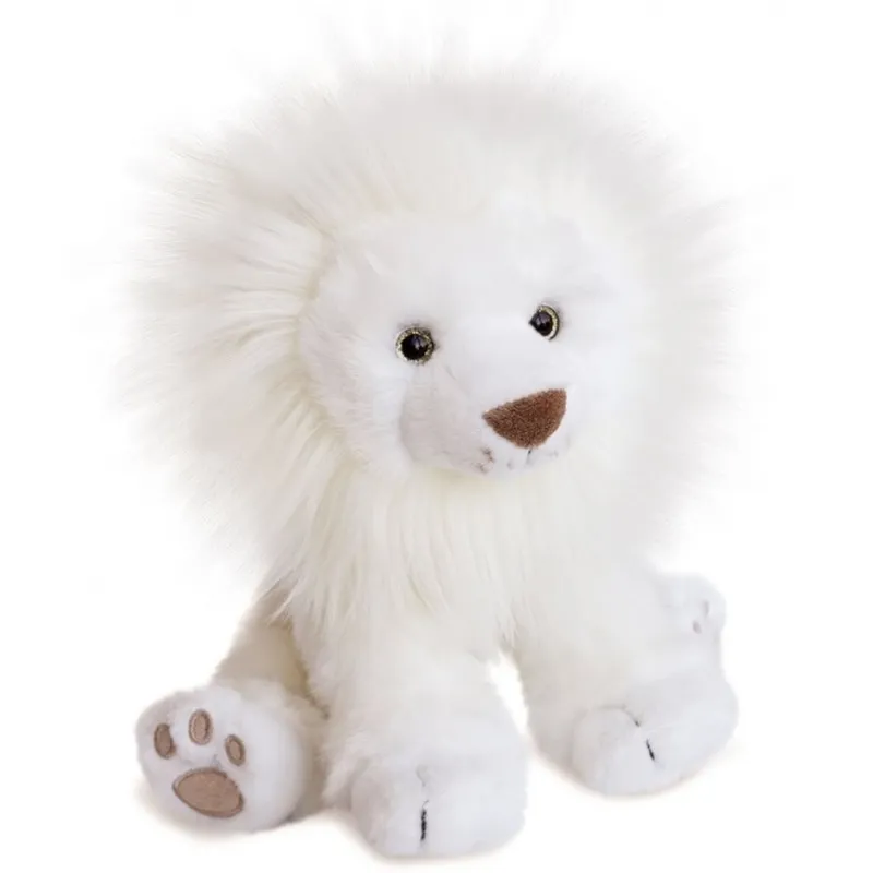 Peluche Lion des neige - Blanc - 28 cm