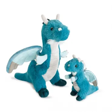 Peluche Grégoire le Dragon vert Emeraude - 30 cm