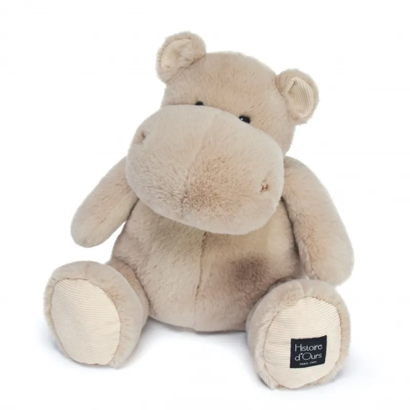 Peluche Hippopotame HIP'COOL - Beige Sable - 40 cm