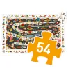 Puzzle Chercher et Trouve - Rallye automobile - 54 pcs