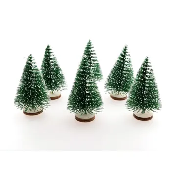 6 minis sapins de Noël 