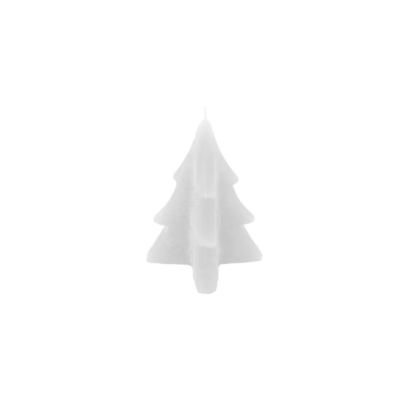 Bougie sapin de noël  S - Blanc