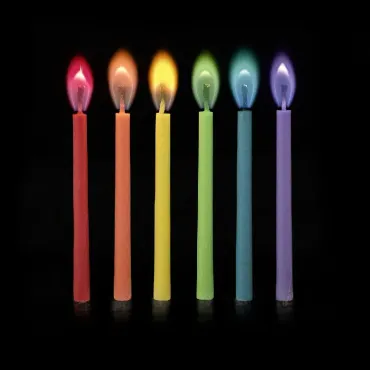 Bougies avec Flamme Colorée