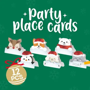 Set de 12 Marque-Places de Noël