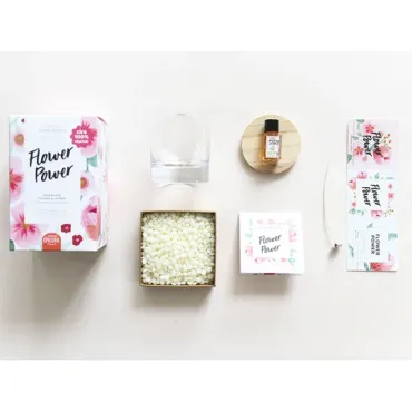 Kit bougie DIY - Flower Power