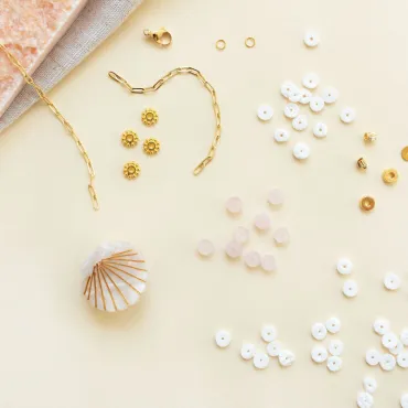 DIY BIJOUTERIE - Mon collier en perles heishi et Quartz