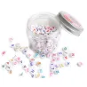 Pot de perles lettres - multicolore