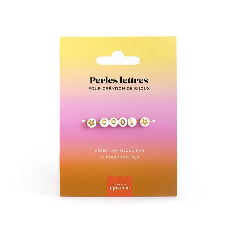 Perles lettres "Cool" pour bracelet à personnaliser