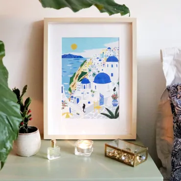 Coffret peinture au numéro - Santorini par Maja Tomljanovic