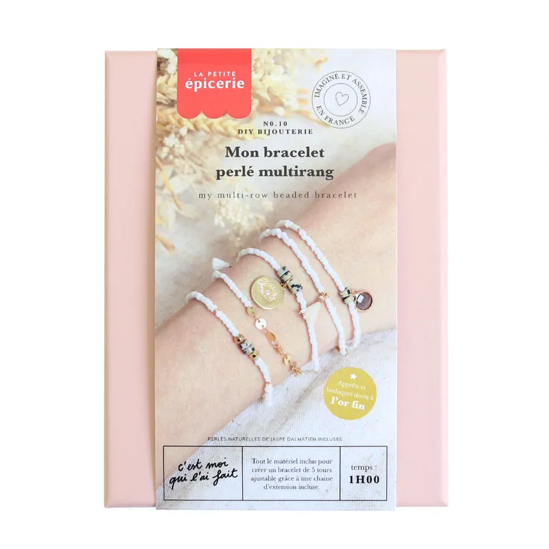 DIY Bijouterie n°10 - Mon bracelet perlé multirang - Blanc