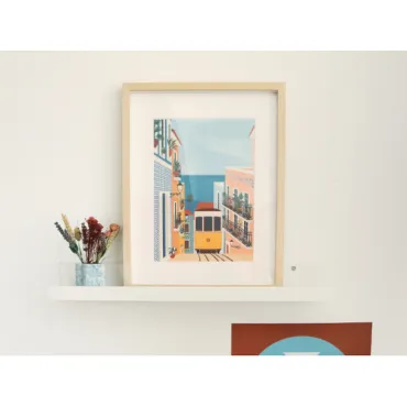 Coffret peinture au numero - Lisbon tram par Veronica Lara