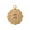 Médaille astro dorée à l'or fin - Poissons