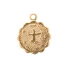 Médaille astro dorée à l'or fin - Sagittaire