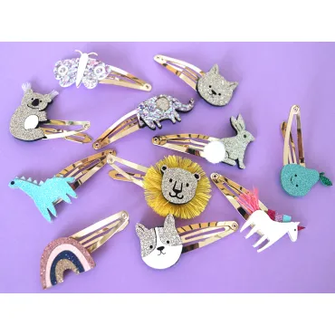 Barrettes cheveux - Lions