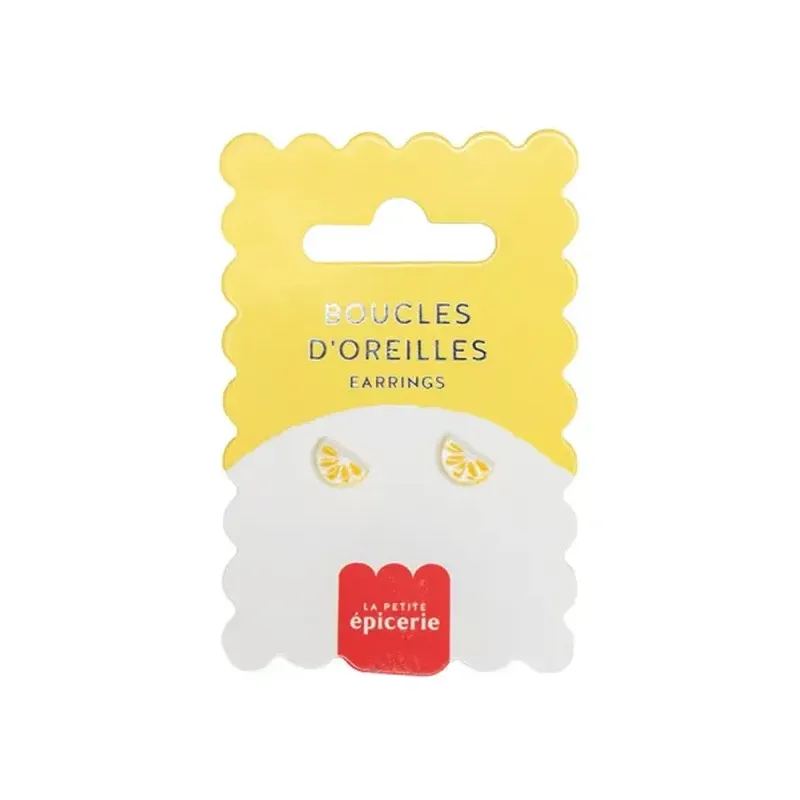 Boucles d'oreilles en porcelaine - Citron