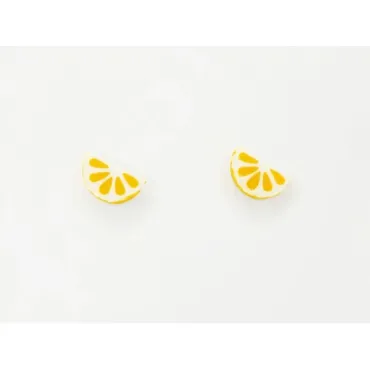 Boucles d'oreilles en porcelaine - Citron