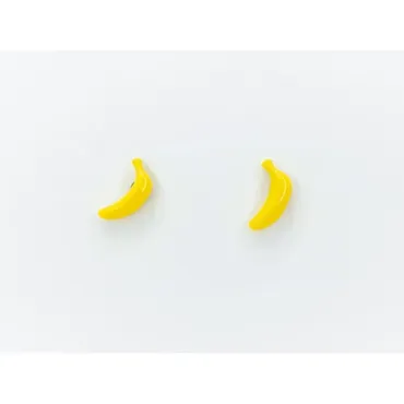 Boucles d'oreilles en porcelaine - Banane