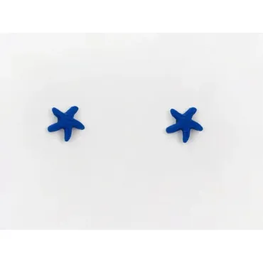 Boucles d'oreilles en porcelaine - Étoile de mer