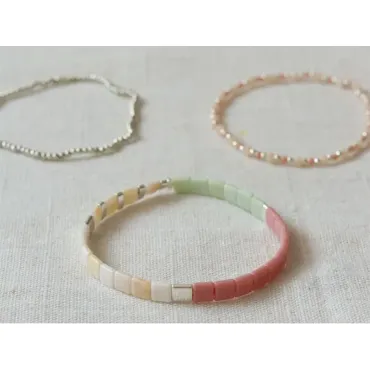 Kit DIY Bijouterie - Mon set de bracelets perlés - Argent