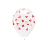 Ballons Eco - Cœurs transparent rouge