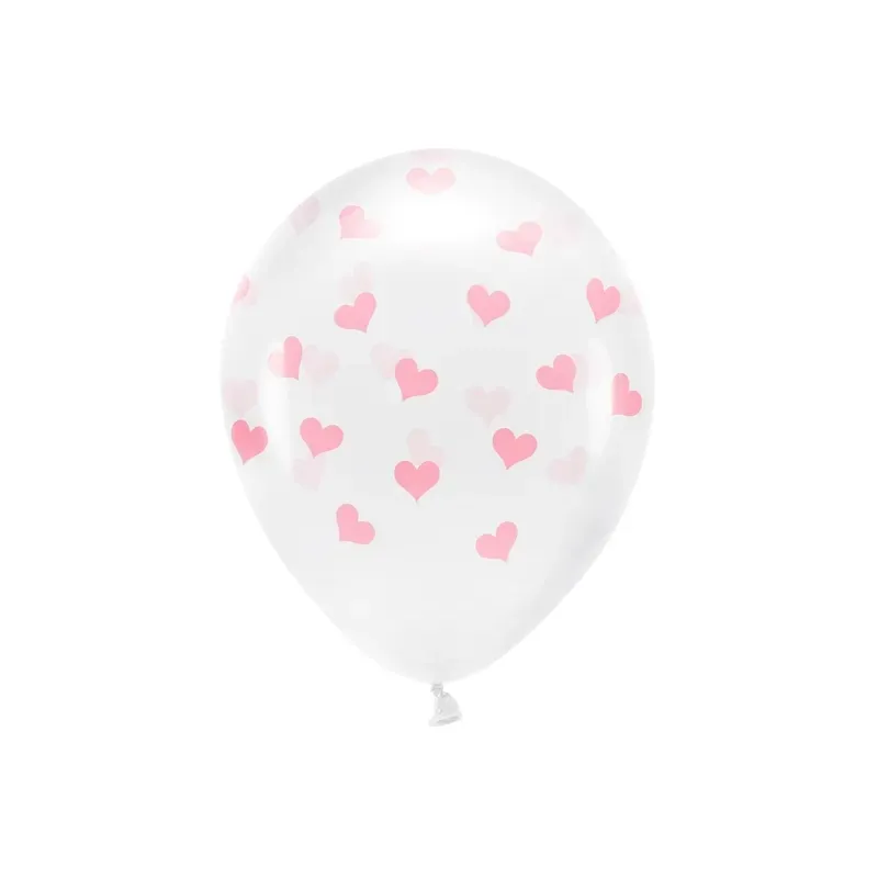 Ballons Eco - Coeur transparent rose