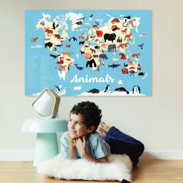 Poster pédagogique - Animaux du monde