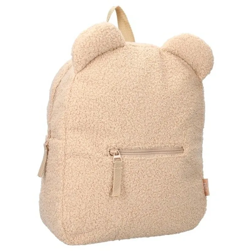 Sac à dos enfant 31x26x9cm - ourson bouclette beige