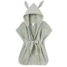 Peignoir bambou et gaze de coton 2-4 ans vert de gris