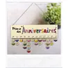 Calendrier des anniversaires en bois - 400x120cm