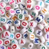 Pot de perles lettres - multicolore