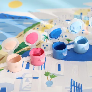 Coffret peinture au numéro - Santorini par Maja Tomljanovic