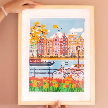 Coffret peinture au numéro - Amsterdam par Nidhi Kachhadiya