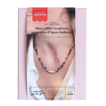 Kit MKMI - Mon collier en pierres naturelles d'Agate Indienne