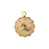 Médaille astro dorée à l'or fin - Capricorne