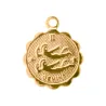 Médaille astro dorée à l'or fin - Gémeaux