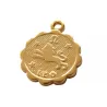 Médaille astro dorée à l'or fin - Lion