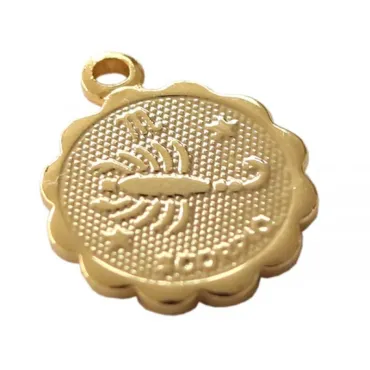 Médaille astro dorée à l'or fin - Scorpion