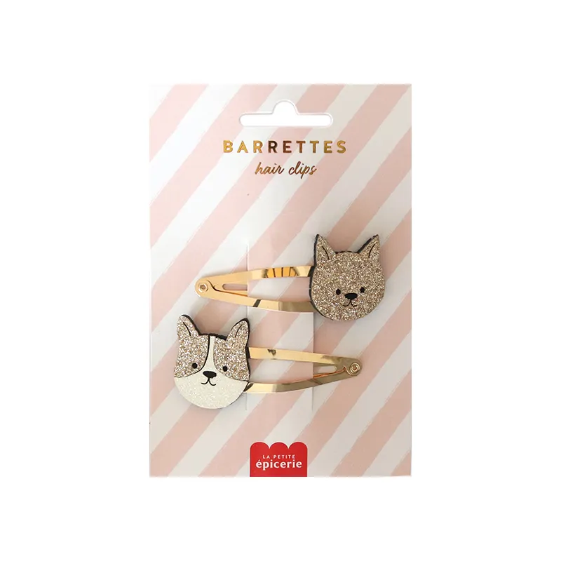 Barrettes cheveux - Chien et chat