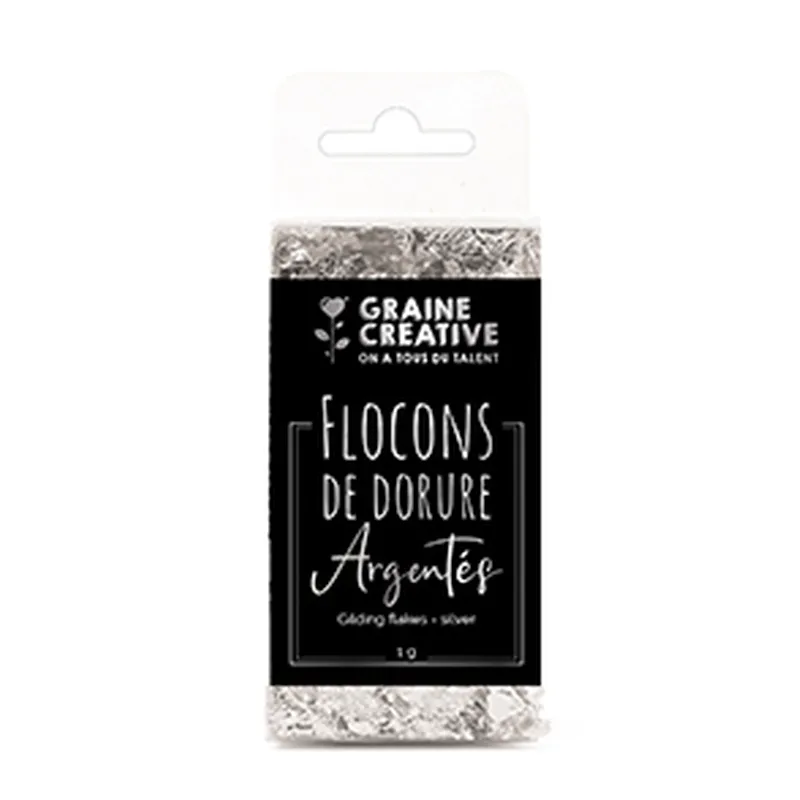 Flocon de feuille couleur - Argent - 1g