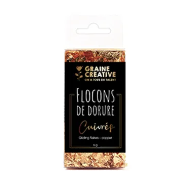 Flocon de feuille couleur - Cuivre - 1g