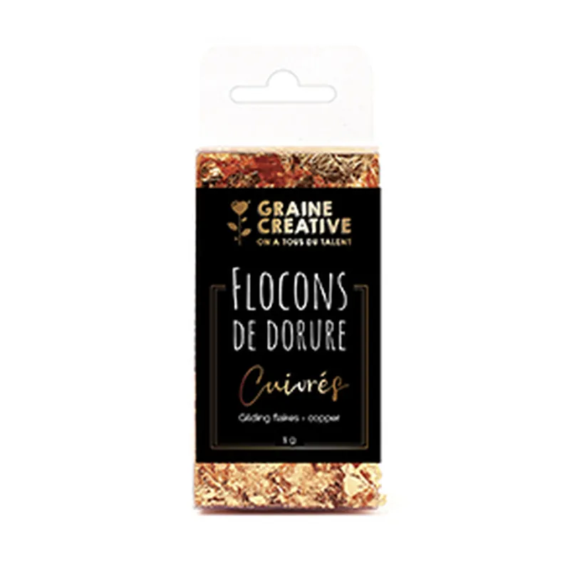 Flocon de feuille couleur - Cuivre - 1g