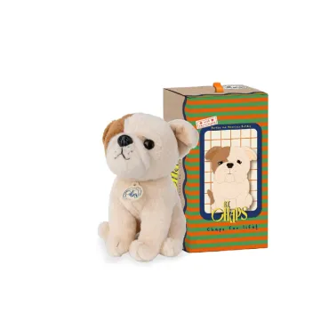 Bertha le Bulldog Américain assis en boîte cadeau - 17 cm