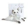 Doudou plat - Panda gris Attrape-rêves - 20 cm