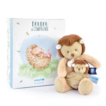 Peluche Hérisson avec bébé - 25 cm - Unicef