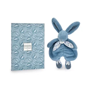 Lapin DOUDOU - Doudou lapin Bleu - 29 cm