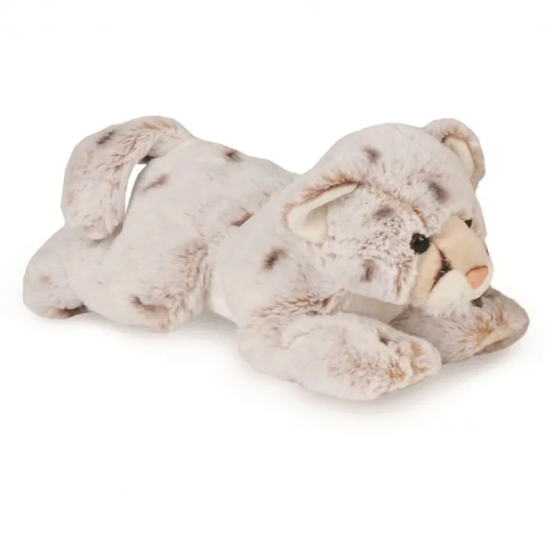 Peluche Léopard des neiges Beige - 30 cm