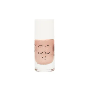 Vernis enfant base eau - Peachy 
(pêche pailleté)